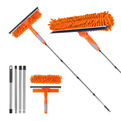 2-in-1 Window & Glass Cleaning Tool - Microfiber + Squeegee