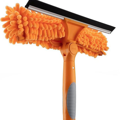 2-in-1 Window & Glass Cleaning Tool - Microfiber + Squeegee