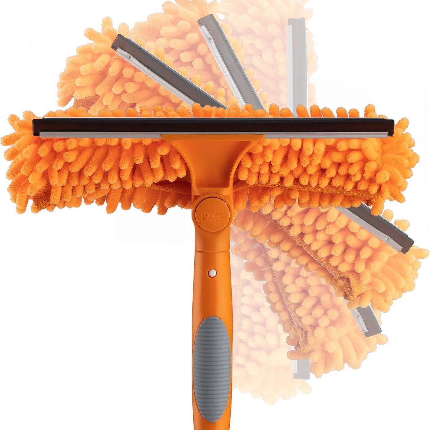 2-in-1 Window & Glass Cleaning Tool - Microfiber + Squeegee